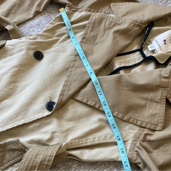 Free Assembly Trench Coat XS‎ Colorblock Neutral Spring Classic - Picture 7 of 8